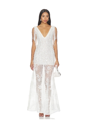 LA FUORI Lacey White Glow Dress in White. Size XS. Also in S, M, L, XL.