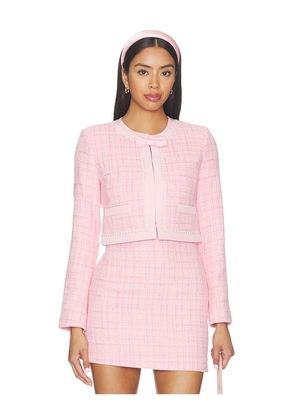 LoveShackFancy Ralphette Jacket in Pink. Size 0. Also in 2, 4, 6, 8, 10, 12.