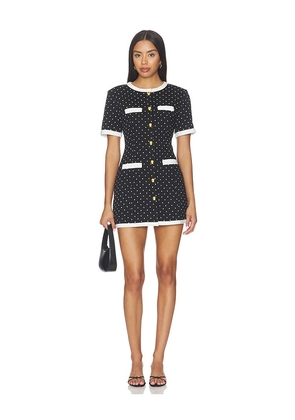 Maude Club Taylor Dress Dotted in Black & White. Size XS. Also in S, M, L, XL.