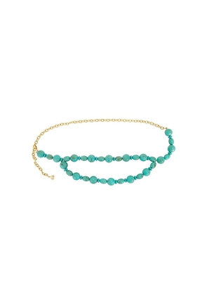 Lele Sadoughi Aventura Chain Belt in Teal.