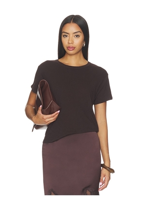LESET Laura Margo Tee in Chocolate. Size XS. Also in S, M, L, XL.