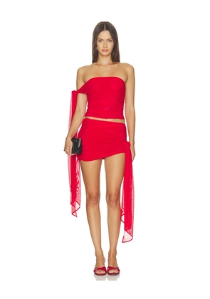 MAJORELLE Rowena Top in Red. Size XXS. Also in XS, S, M, L, XL.