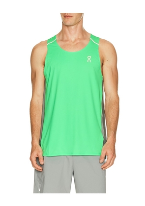 On Performance Tank in Green. Size XS. Also in L, XL/1X, XXL/2X.