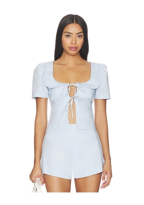 MAJORELLE Robby Top in Baby Blue. Size XXS. Also in XS, S, M, L, XL.