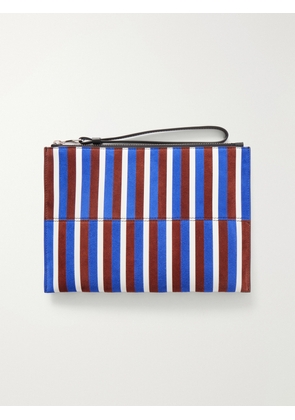 Proenza Schouler - Leather Intarsia Leather-trimmed Suede Pouch - Multi - One size