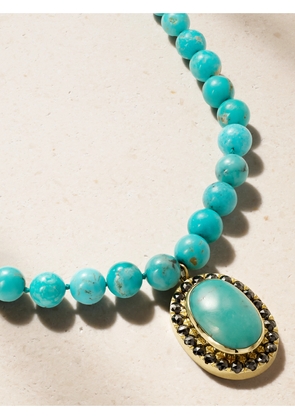 Ileana Makri - 18-karat Gold, Turquoise And Diamond Necklace - Blue - One size