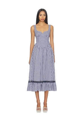 PEIXOTO Liam Midi Dress in Navy. Size S. Also in XS, M, L, XL.