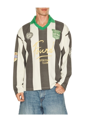 Found Striped Sport Long Sleeve Jersey in Black. Size S. Also in M, L, XL/1X, XXL/2X.