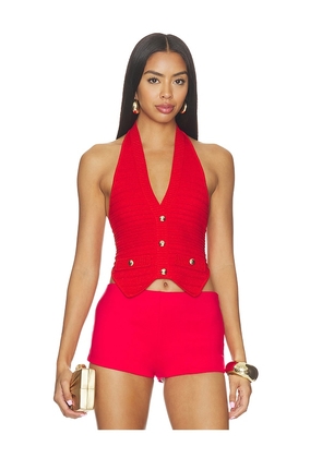 retrofete Tinsley Knit Vest in Red. Size XS. Also in S, M, L, XL.