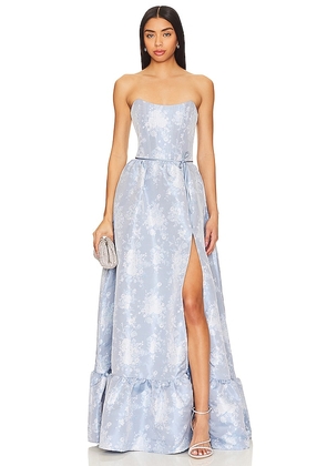 V. Chapman Charlotte Corset Gown in Baby Blue. Size 0. Also in 2.