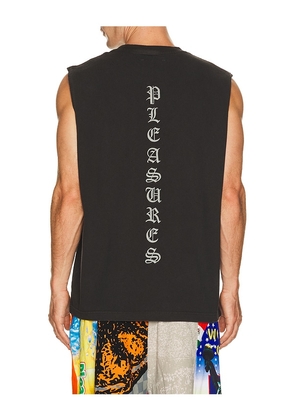 Pleasures Sorrow Tank in Black. Size S. Also in M, L, XL/1X.