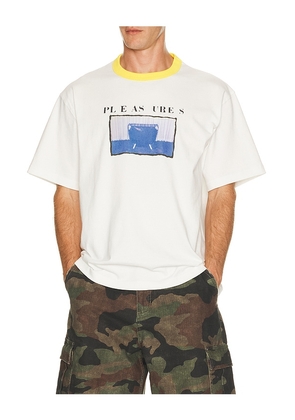 Pleasures x Talking Heads Speaking Heavyweight Tee in White. Size S. Also in M, L, XL/1X.