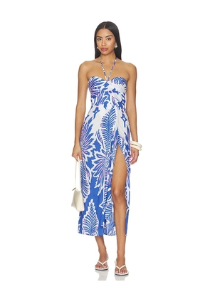 Poupette St Barth Collina Long Dress in Blue. Size XS. Also in S, M, L.