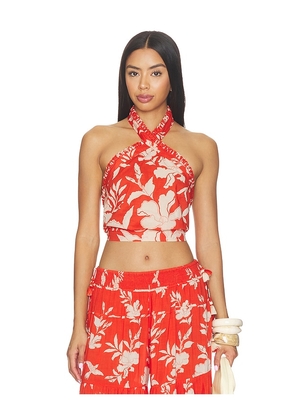 Poupette St Barth Suma Top in Orange. Size XS. Also in S, M, L.