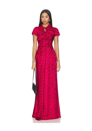 SALONI Kelly Long Dress in Red. Size 0. Also in 4, 6, 8, 10.