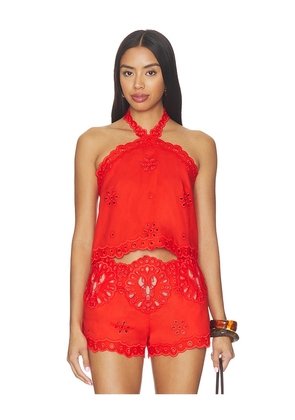 retrofete Caliane Top in Red. Size XS. Also in S, M, L, XL.