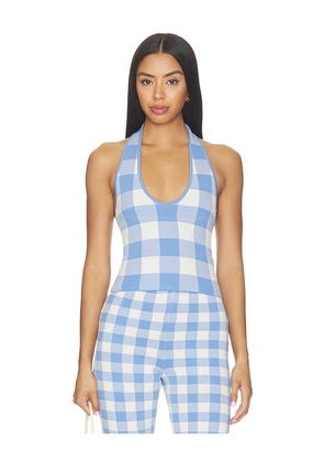 SEROYA Dumont Top in Blue. Size XS. Also in XXS, S, M, L, XL.