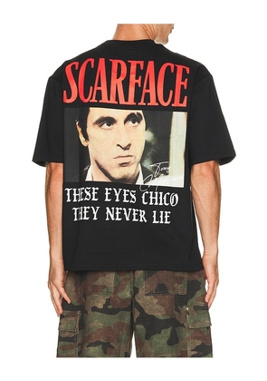 REASON Scarface Heavy Terry Tee in Black. Size S. Also in M, L, XL/1X.