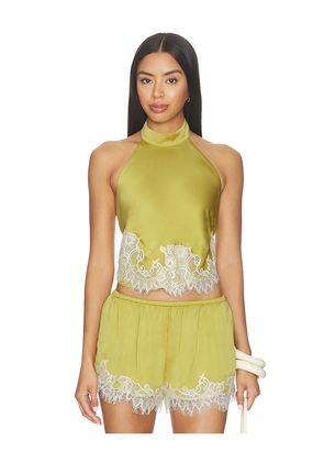 ROCOCO SAND Halterneck Top in Olive. Size XXS. Also in XS, S, M, L, XL, XXL.
