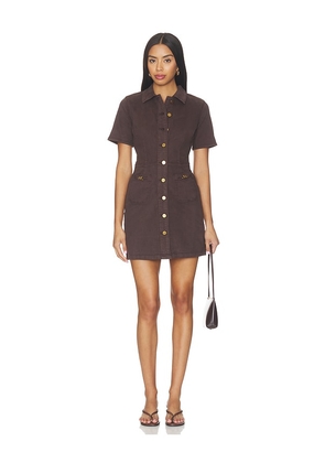 PAIGE Clementine Dress in Chocolate. Size 00. Also in 0, 2, 4, 6, 8, 10, 12, 14.
