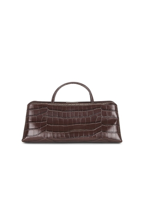 VERAFIED x REVOLVE X Revolve Croc ?clair Clutch Shoulder in Chocolate.