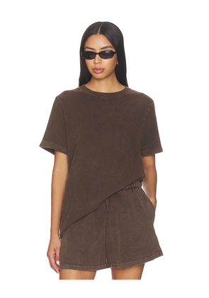 THE UPSIDE Soho Eva Crew Neck Tee in Brown. Size XS. Also in S, M, L.