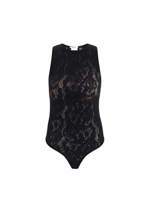 Wolford Black Polyamide Bodysuit - L