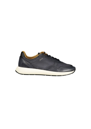 Hugo Boss Blue Leather Men's Sneaker - EU40/US7