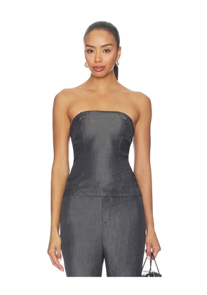 ALL THE WAYS Temperance Strapless Top in Navy. Size S. Also in XXS, XS, M, L, XL.
