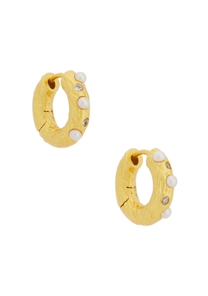ANNI LU Gem in A Hoop in Metallic Gold.