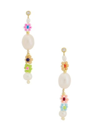ANNI LU Mexi Flower Earring in Orange.