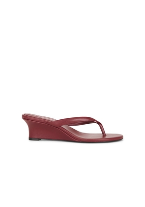 BLACK SUEDE STUDIO Easy 50 Wedge Sandal in Red. Size 36. Also in 37, 38, 39, 40.