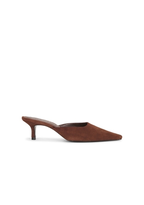 BLACK SUEDE STUDIO Riley 50 Mule Pump in Chocolate. Size 36. Also in 37, 38, 39, 40.