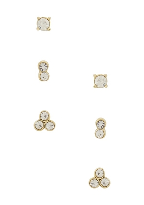 BaubleBar Beckett Water Resistant Earring Set in Metallic Gold.