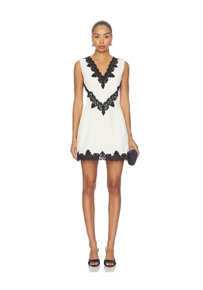 SIMKHAI Minna Sleeveless Mini Dress in Black & White. Size 0. Also in 2, 4, 6, 8, 10.