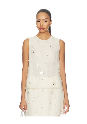 SIMKHAI Celia Sleeveless Top in Ivory. Size XS. Also in S, M, L.