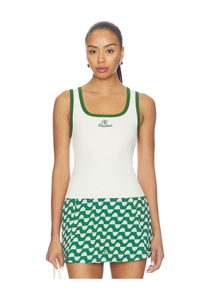 Malbon Abella Tank Top in Ivory. Size XS. Also in S, M, L, XL.