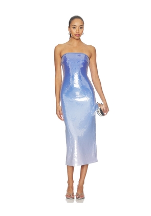 Lovers and Friends Alora Sequin Midi Dress in Blue. Size XXS. Also in XS, S, M, L, XL.