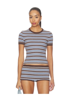 Lovers and Friends Haize Stripe Short Sleeve Tee in Multi. Size XXS. Also in XS, S, M, L, XL.
