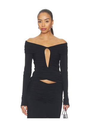 MISHA The Keyhole Top in Black. Size XXS. Also in XS, S, M, L, XL.