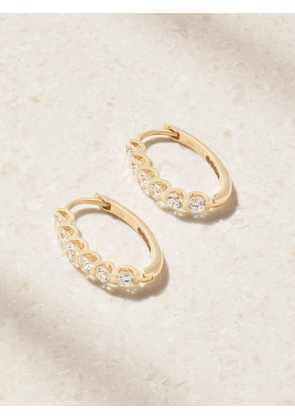 Ileana Makri - 14-karat Gold Diamond Hoop Earrings - One size