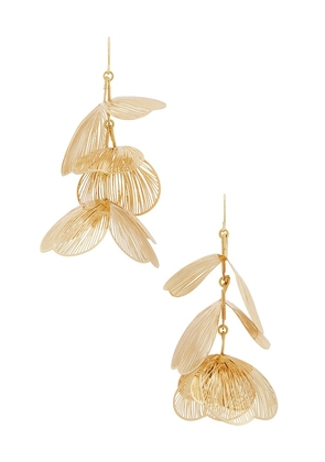 Lovers and Friends Jessamine Earrings in Metallic Gold.