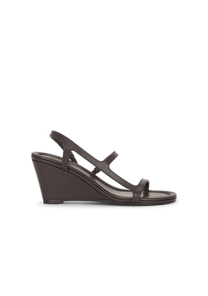St. Agni High Wedge Sandal in Chocolate. Size 36. Also in 37, 38, 39, 40, 41.