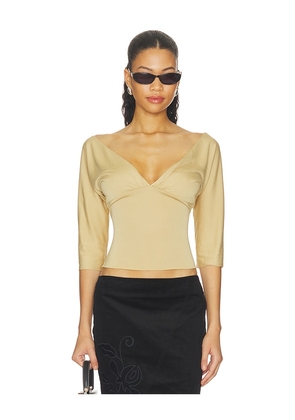 With Jean Lana Top in Tan. Size S. Also in XS, M, L, XL.