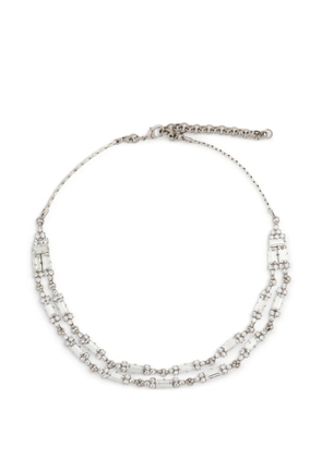 Alessandra Rich crystal-embellished layered necklace - Silver
