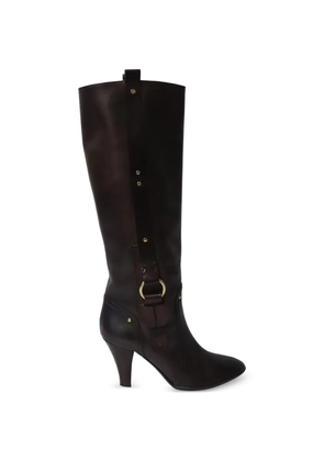 Celine Pre-Owned buckled leather boots - Brown