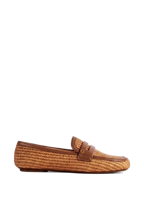 Gianvito Rossi Marbella woven loafers - Brown
