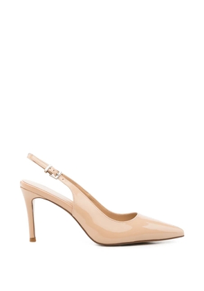 SERGIO MORETTI FIRENZE patent slingback pumps - Neutrals