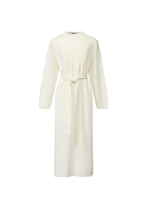 Fabiana Filippi belted side-slit midi dress - White