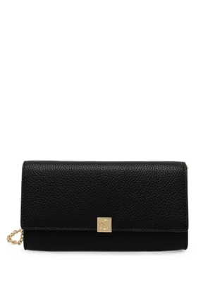Coccinelle grained-leather chain-link wallet - Black